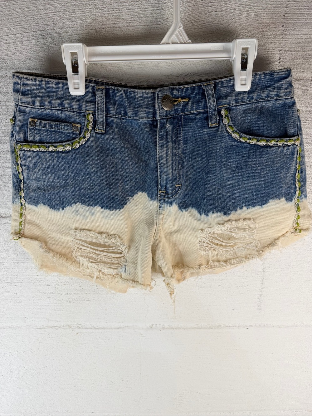 Free People Bleach Dip Dye Jean Shorts, 26